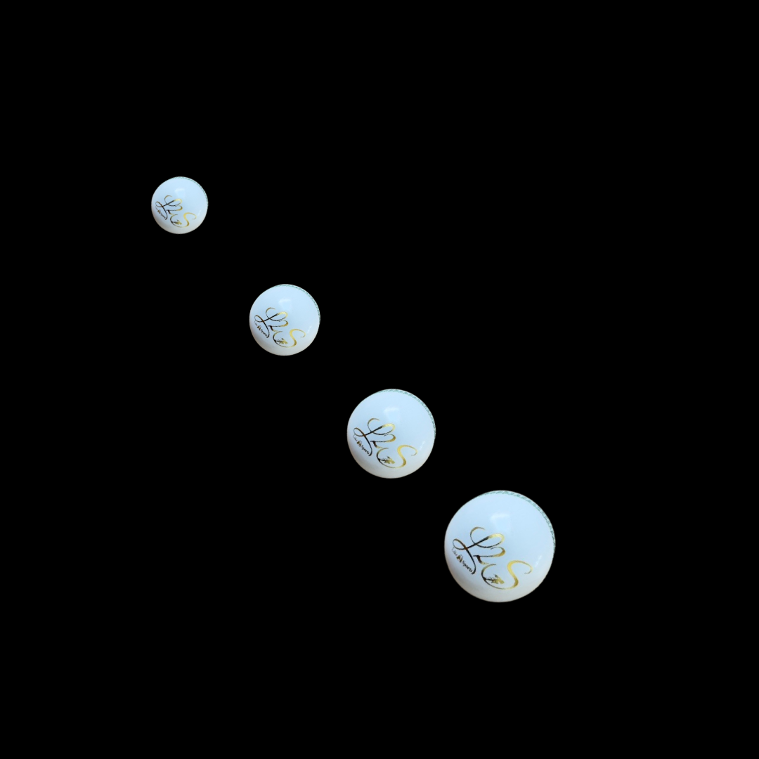White Leather Cricket Ball -156 g (2 Piece) (6 Pack)