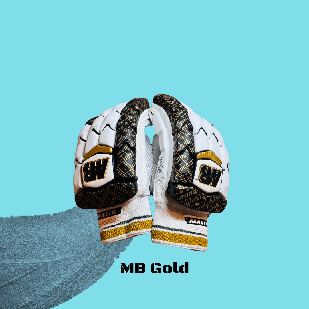 MB Malik Batsman Gloves – Gold Edition
